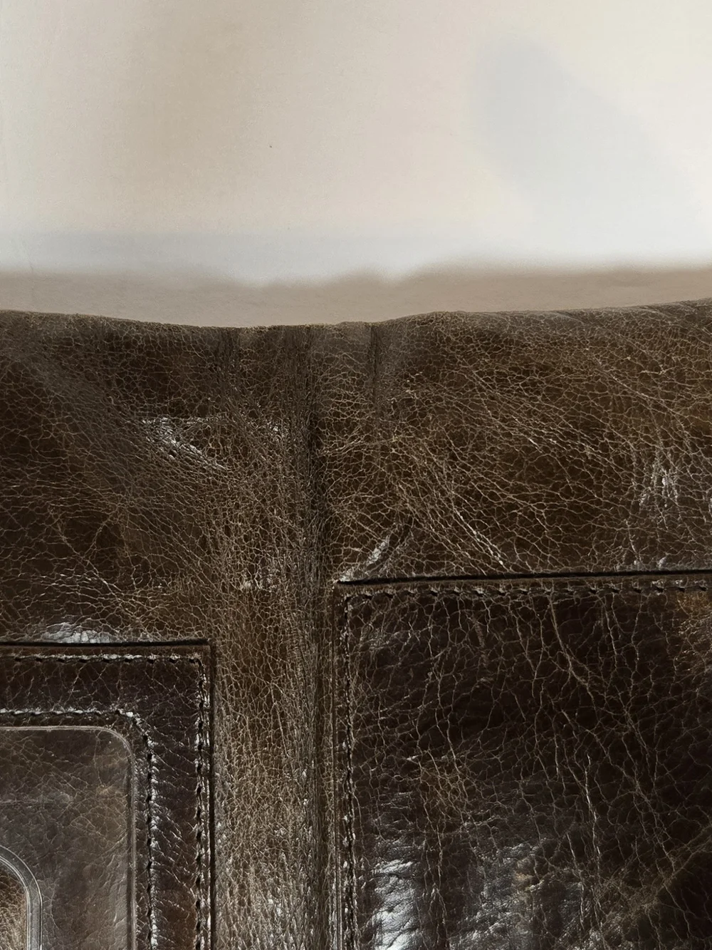 HOBO Dark Brown Leather Frame Clutch